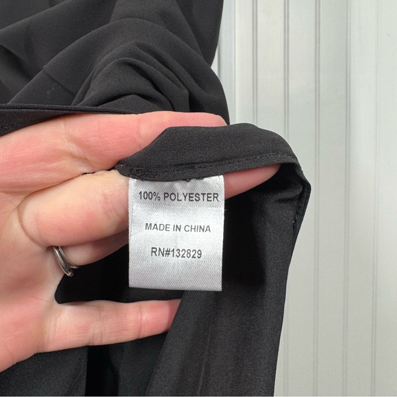 Superdown Analisa Maxi Dress Black XS Slip Off Shoulder High Slit Gown Sexy Girl - Picture 6 of 9